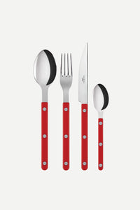 Bistrot Solid Cutlery Set in Red