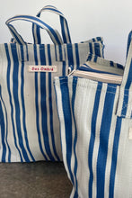 Load image into Gallery viewer, Bengali Bag in Blue White Stripe
