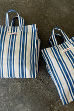 Load image into Gallery viewer, Bengali Bag in Blue White Stripe
