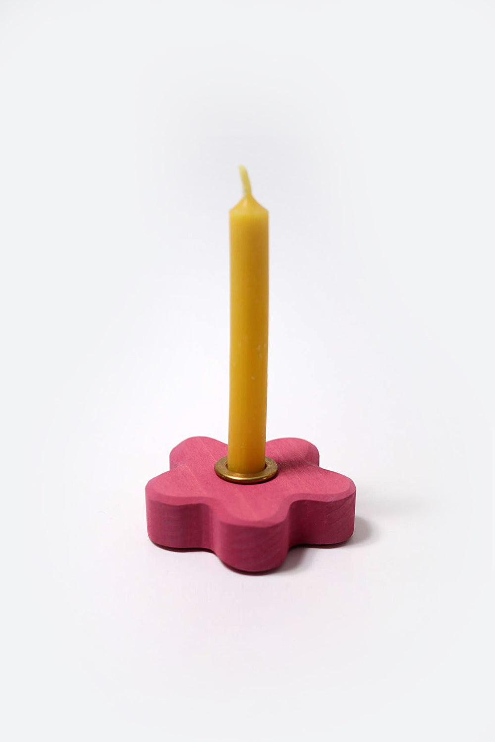 Grimm's Candle Holder Pink Flower