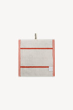 Load image into Gallery viewer, Face Towel in Terracotta &amp; Stone Pinstripe
