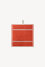 Load image into Gallery viewer, Face Towel in Terracotta &amp; Stone Pinstripe
